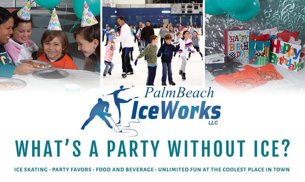 Birthday ice collage: party hats, public skate, and favors